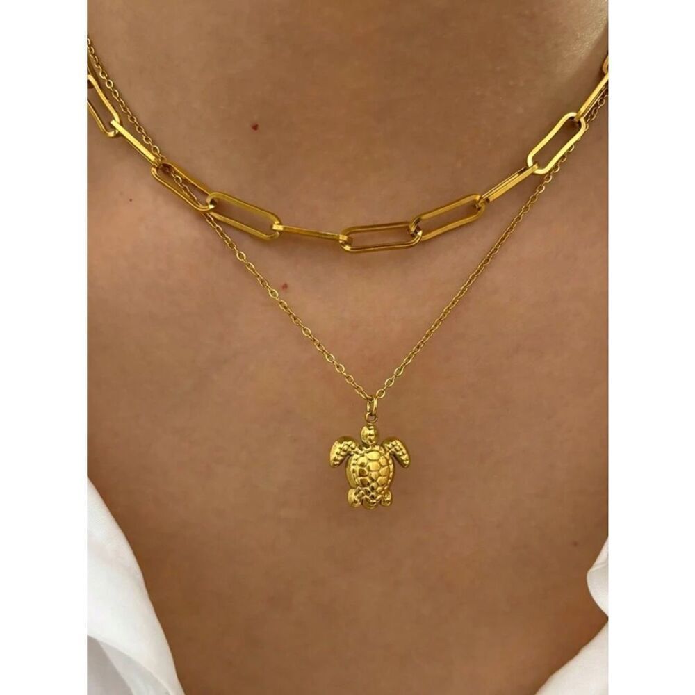 Turtle Pendant Necklace #2543